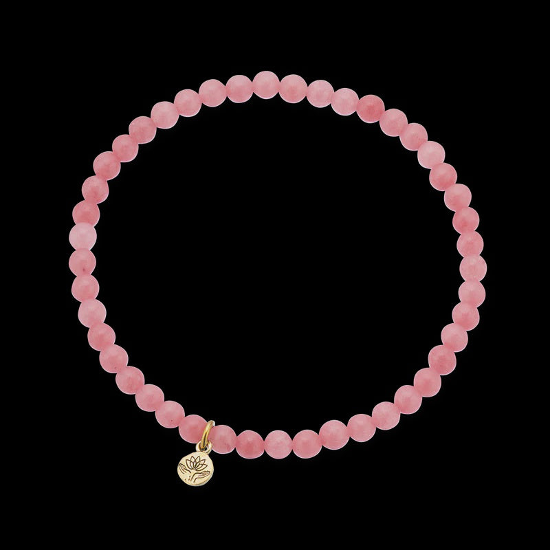 Pink jade healing gem bracelet