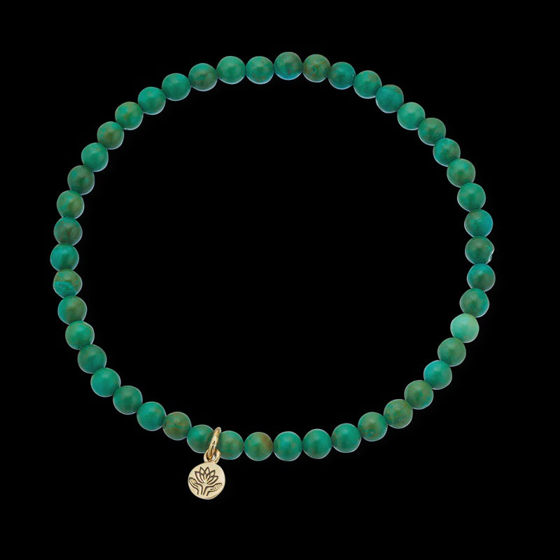 Green howlite healing gem bracelet