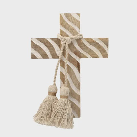 Koby Wood Cross 15 x 20cm White Wash