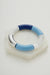 Tube Bangle- Blue + Silver