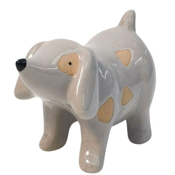 Dog Pot Hanger Bisque 6cm