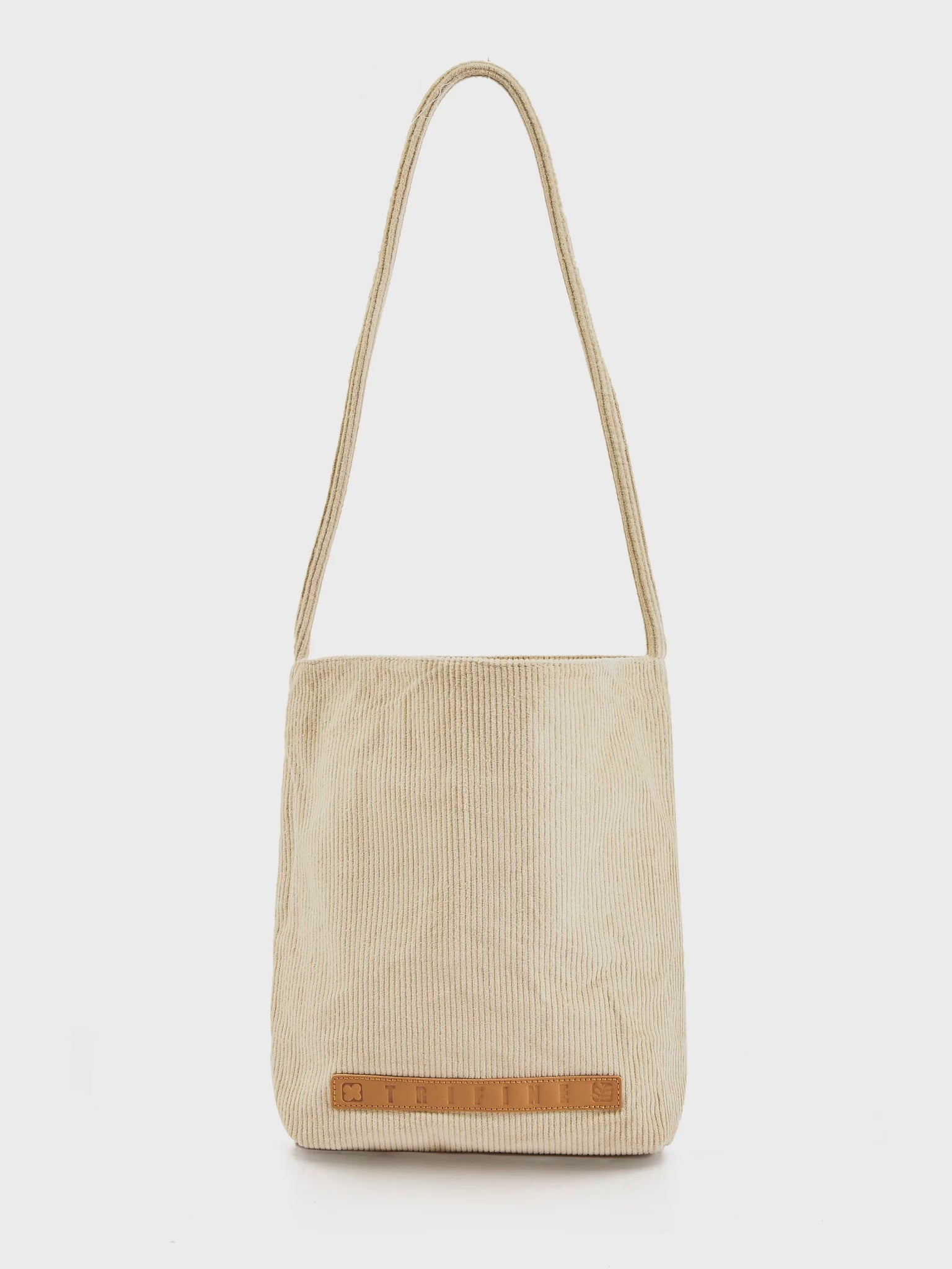 Corduroy Tote Bag- Beige