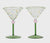 Lulu Cocktail Glasses Green Set of 2