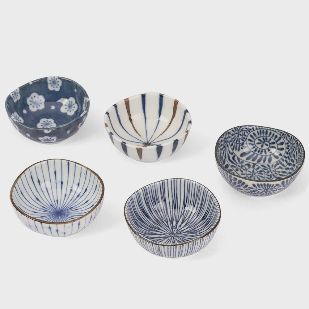 AIZOME GOYOU - 5 Small Plate Set