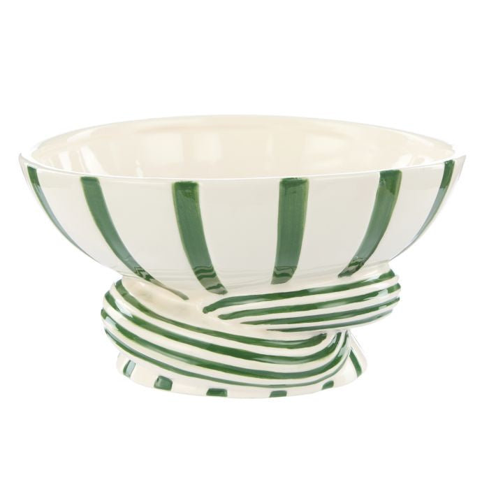 Lulu Collection Stripe Bowl 49.99 P  24x12cm Green