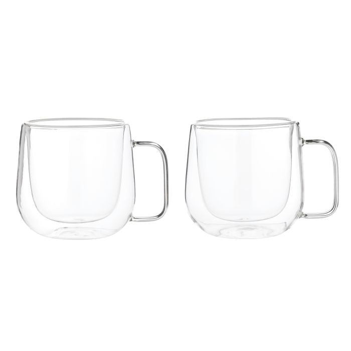 LB Set of 2 300ml Double Wall Glasses with Handle