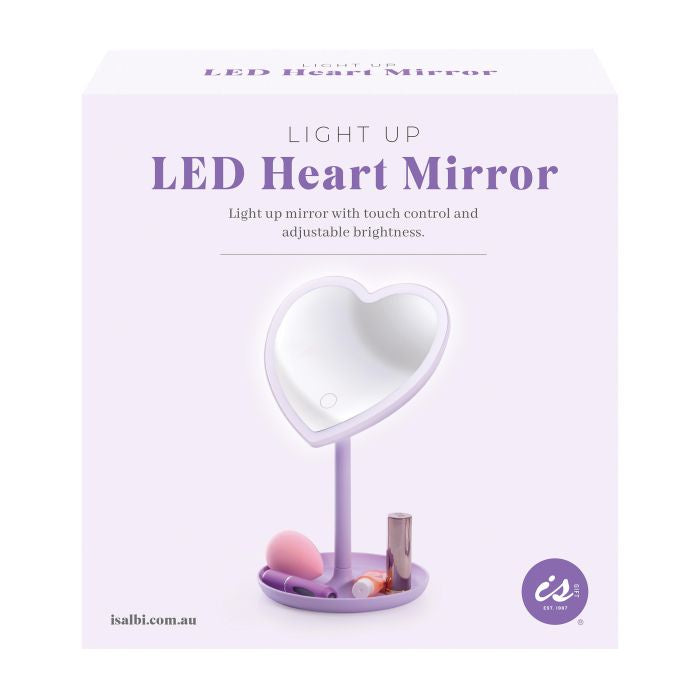 Light Up LED Heart Mirror