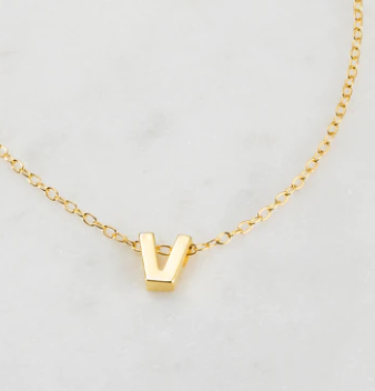 letter v necklace
